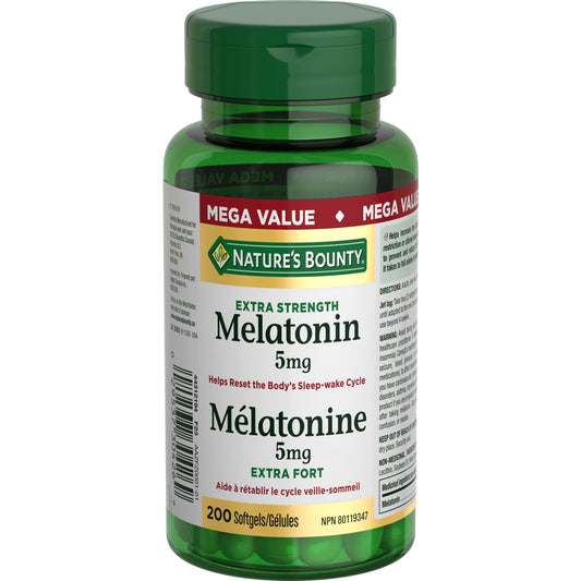 Melatonin, Extra Strength, 5 mg, Softgels
