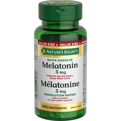 Melatonin, Quick Dissolve, 5 mg, Tablets