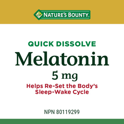 Melatonin, Quick Dissolve, 5 mg, Tablets