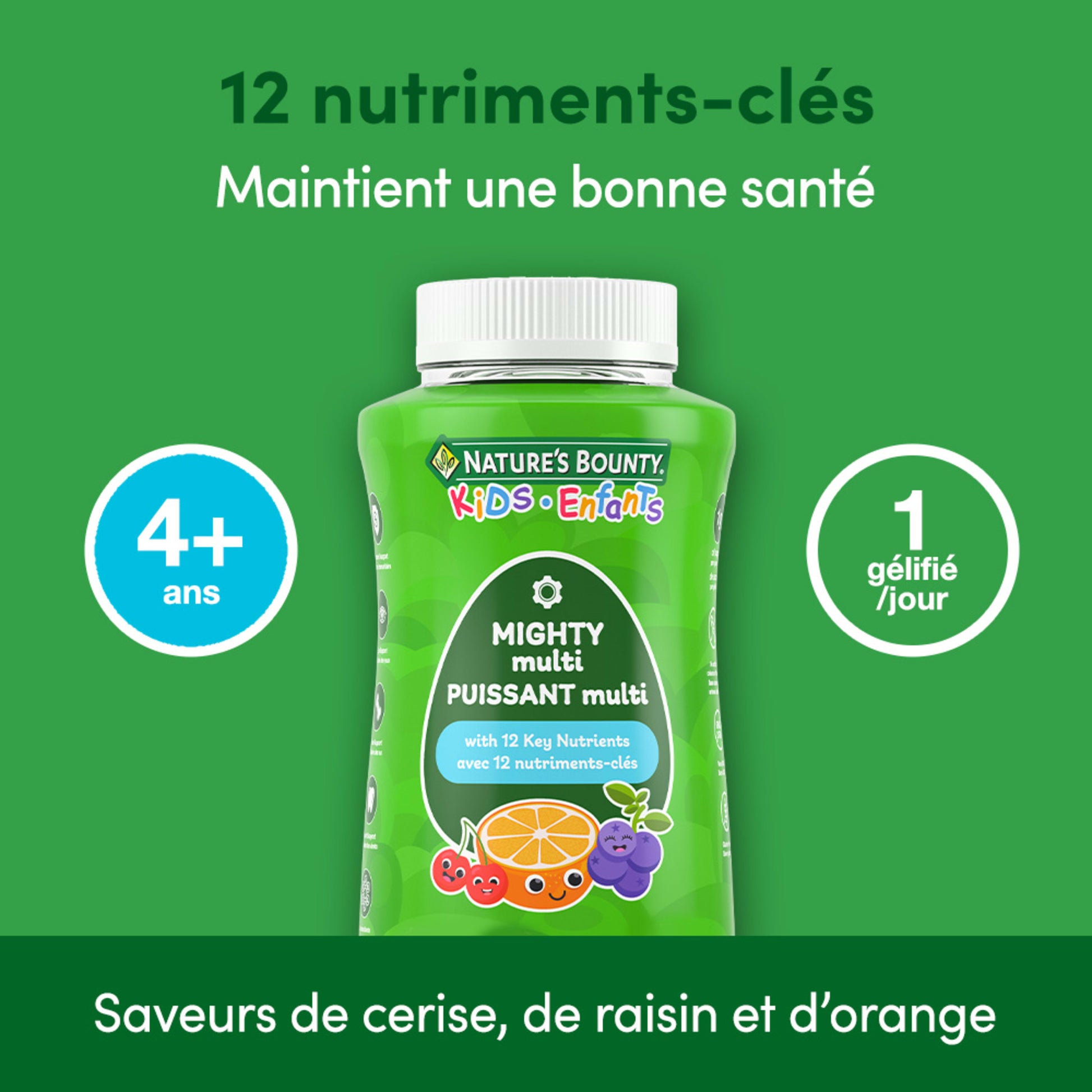 Multiv. Puissant Multi ENFANTS, 1 g de sucre par gélifié||FR