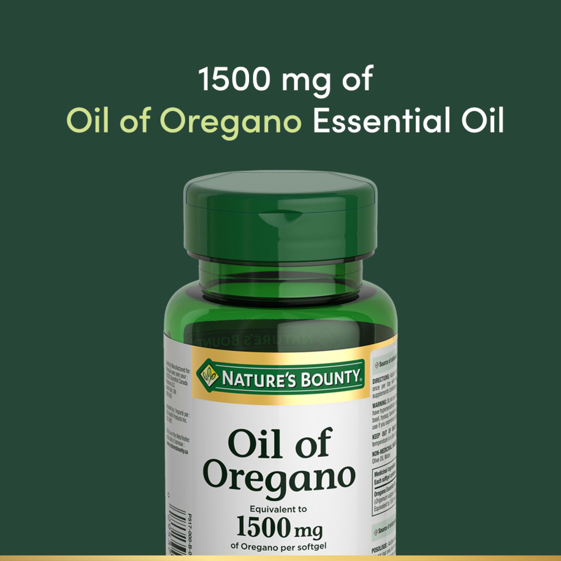Oil Of Oregano, 1500 mg, Source Of Antioxidants
