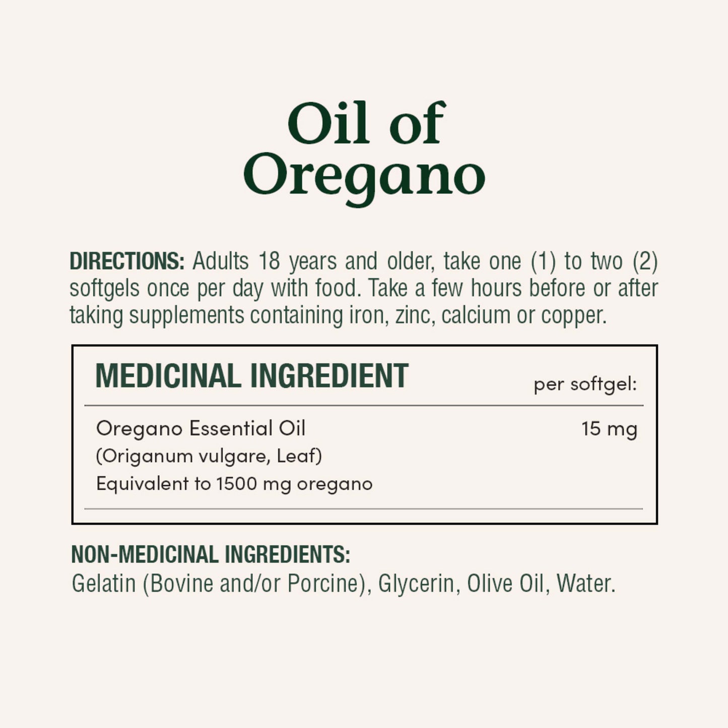 Oil Of Oregano, 1500 mg, Source Of Antioxidants