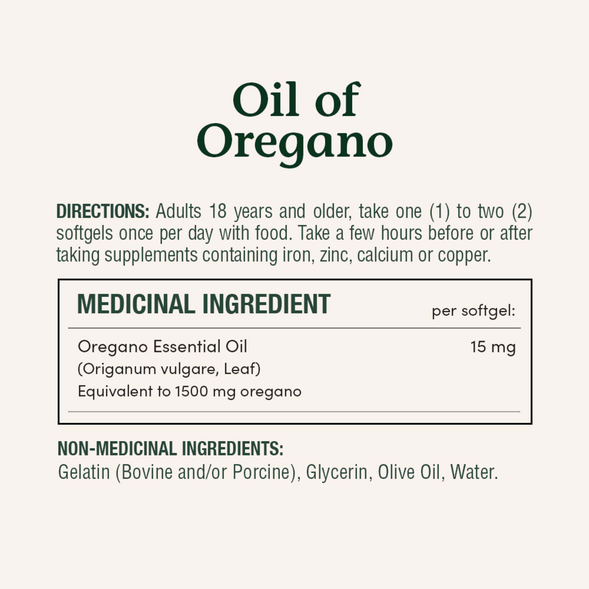 Oil Of Oregano, 1500 mg, Source Of Antioxidants
