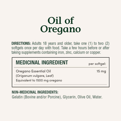 Oil Of Oregano, 1500 mg, Source Of Antioxidants