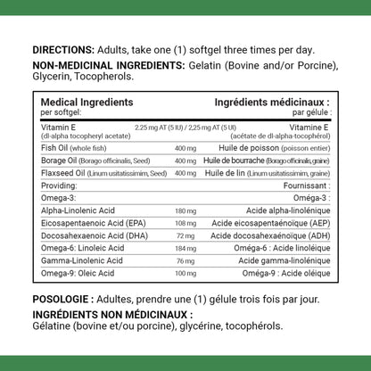 Omega 3-6-9 Fish, Flax & Borage, 1200 mg