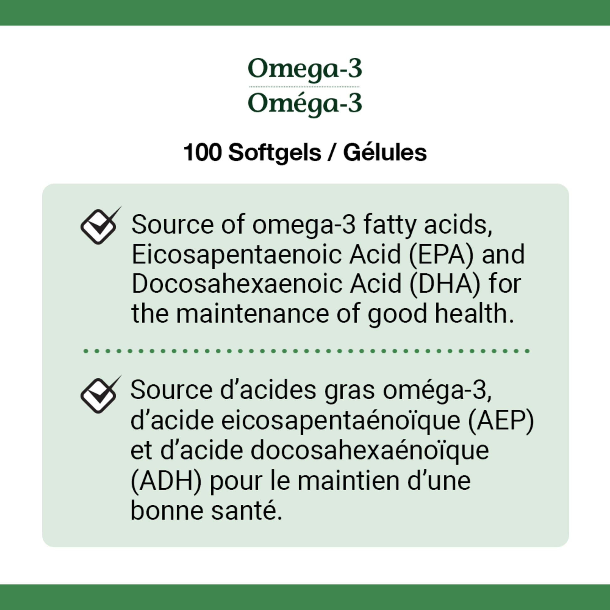 Omega-3 Fish Oil, 1000 mg, Softgels