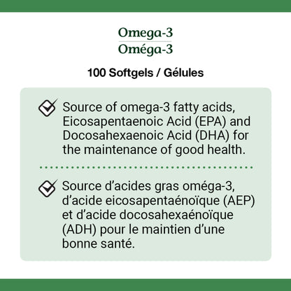 Omega-3 Fish Oil, 1000 mg, Softgels