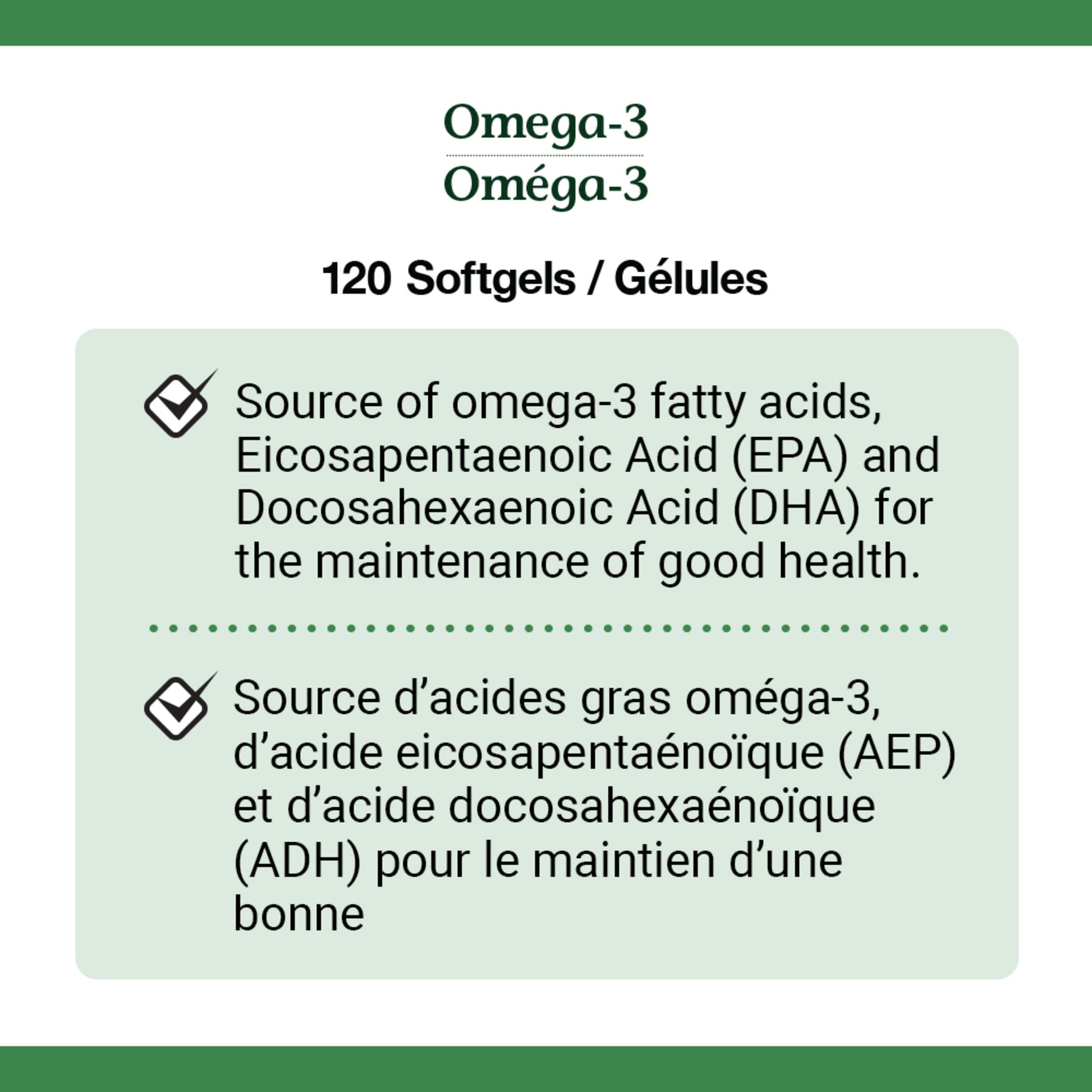 Omega-3 Fish Oil, 1000 mg, Softgels