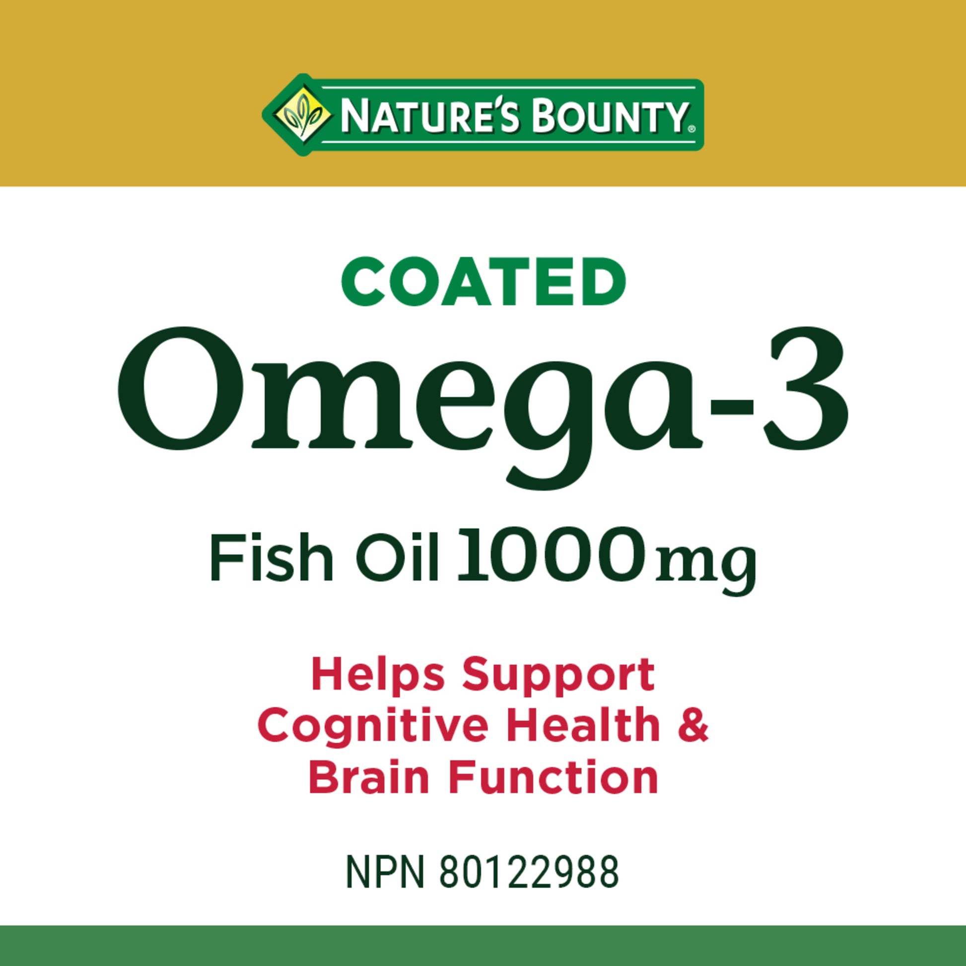 Omega-3 Fish Oil, 1000 mg, Softgels