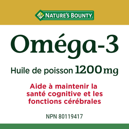 Omega-3 Fish Oil, 1200 mg, Softgels