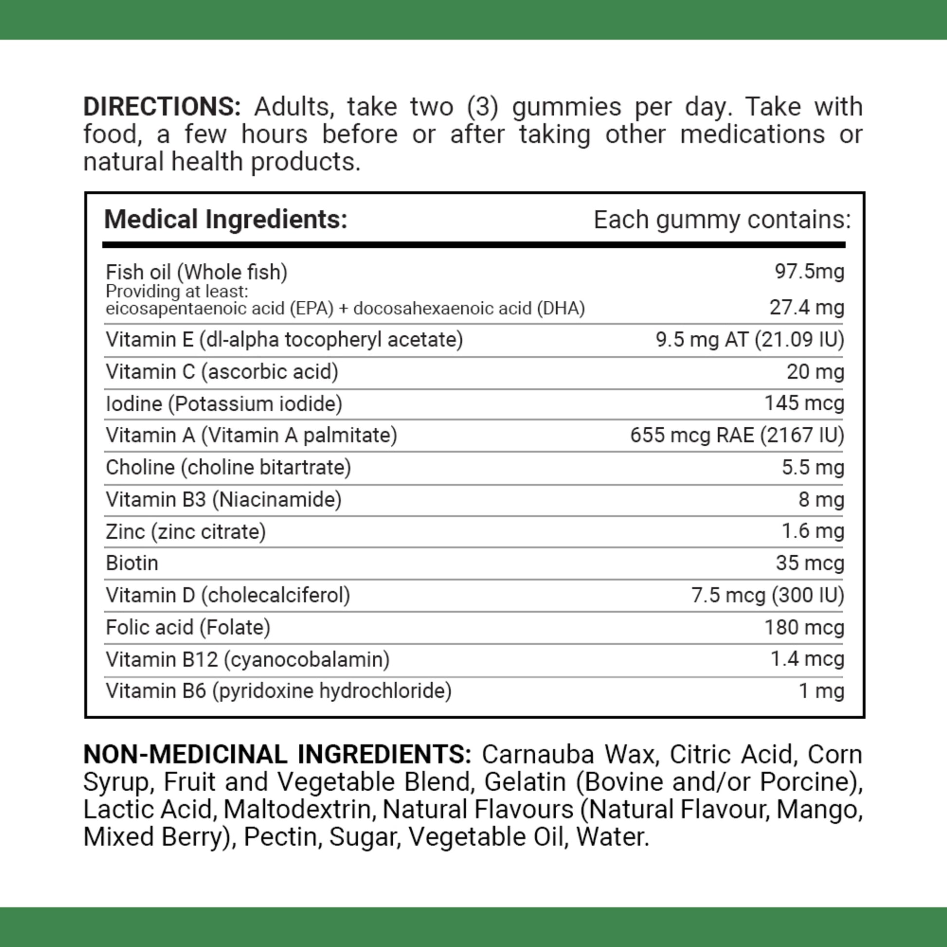Prenatal Gummies With DHA & EPA Omega-3, Value Size