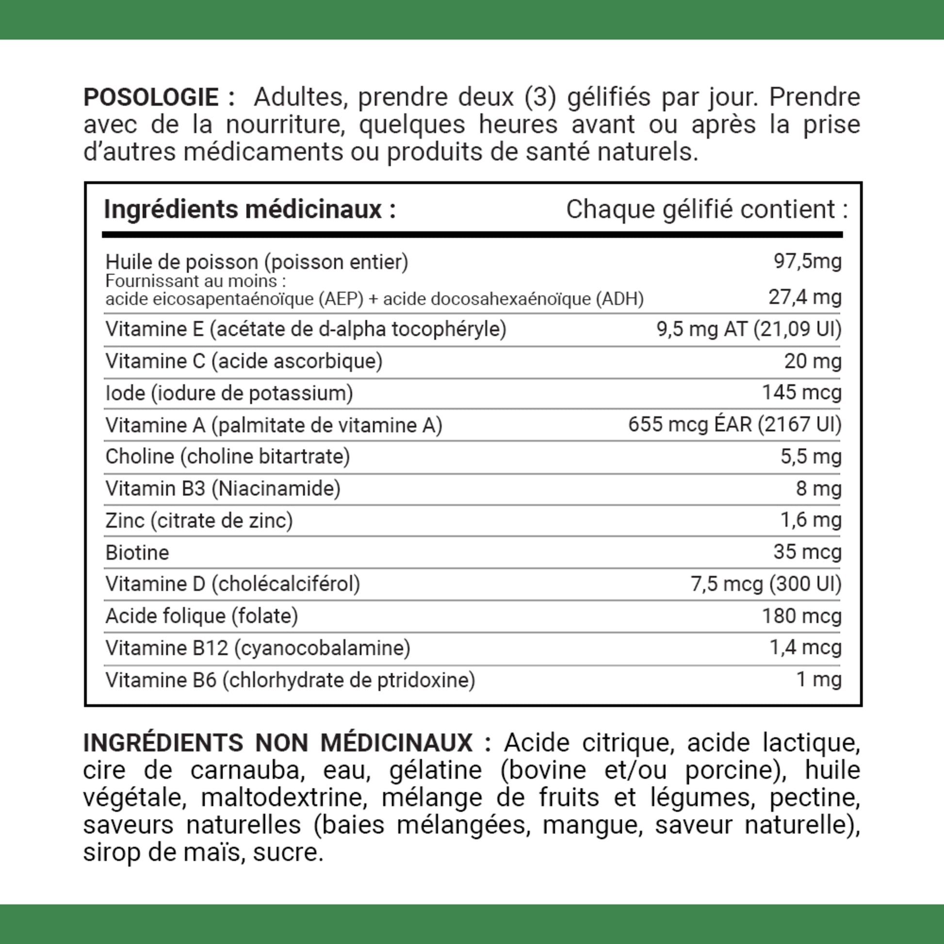 Prenatal Gummies With DHA & EPA Omega-3, Value Size
