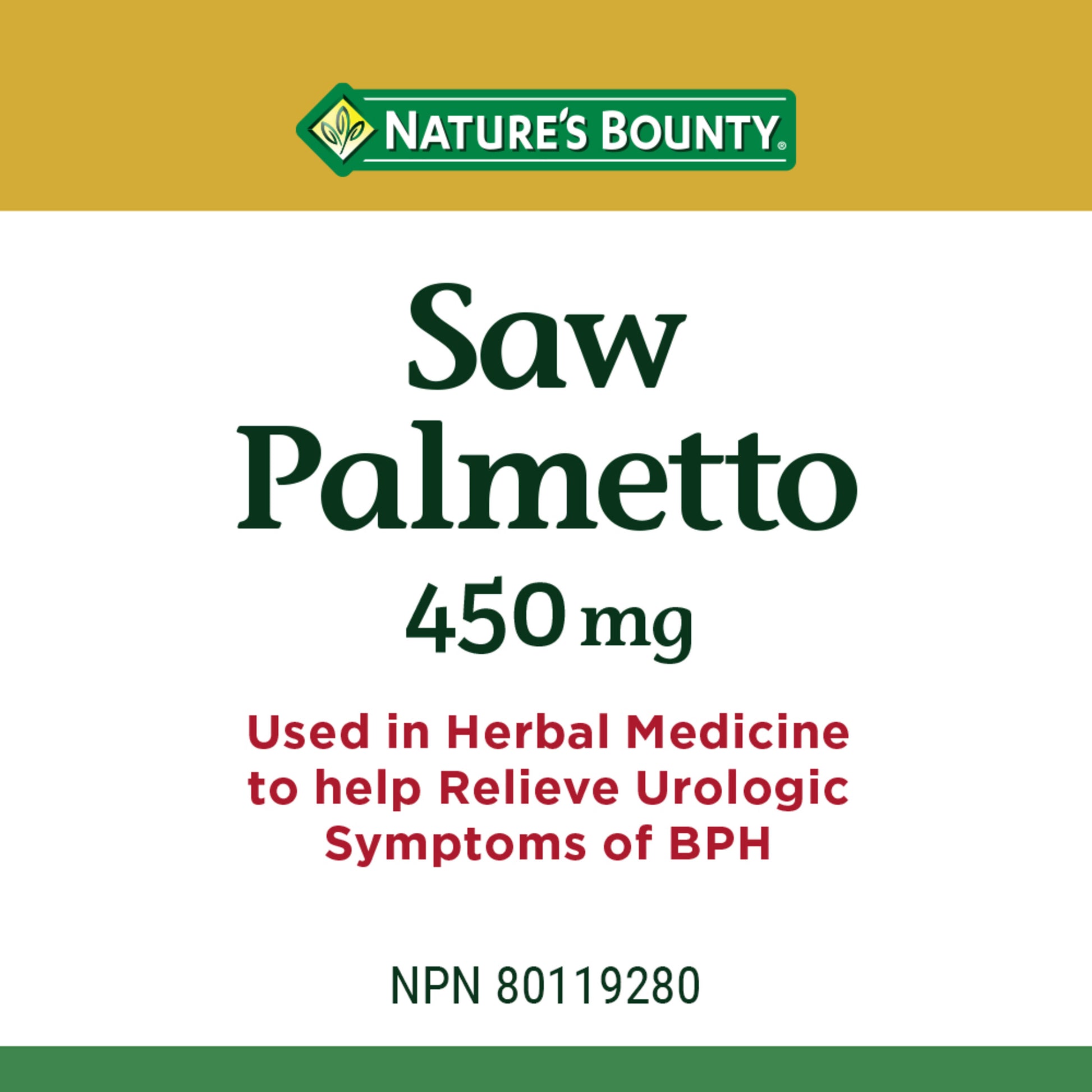 Saw Palmetto, 450 mg, Capsules