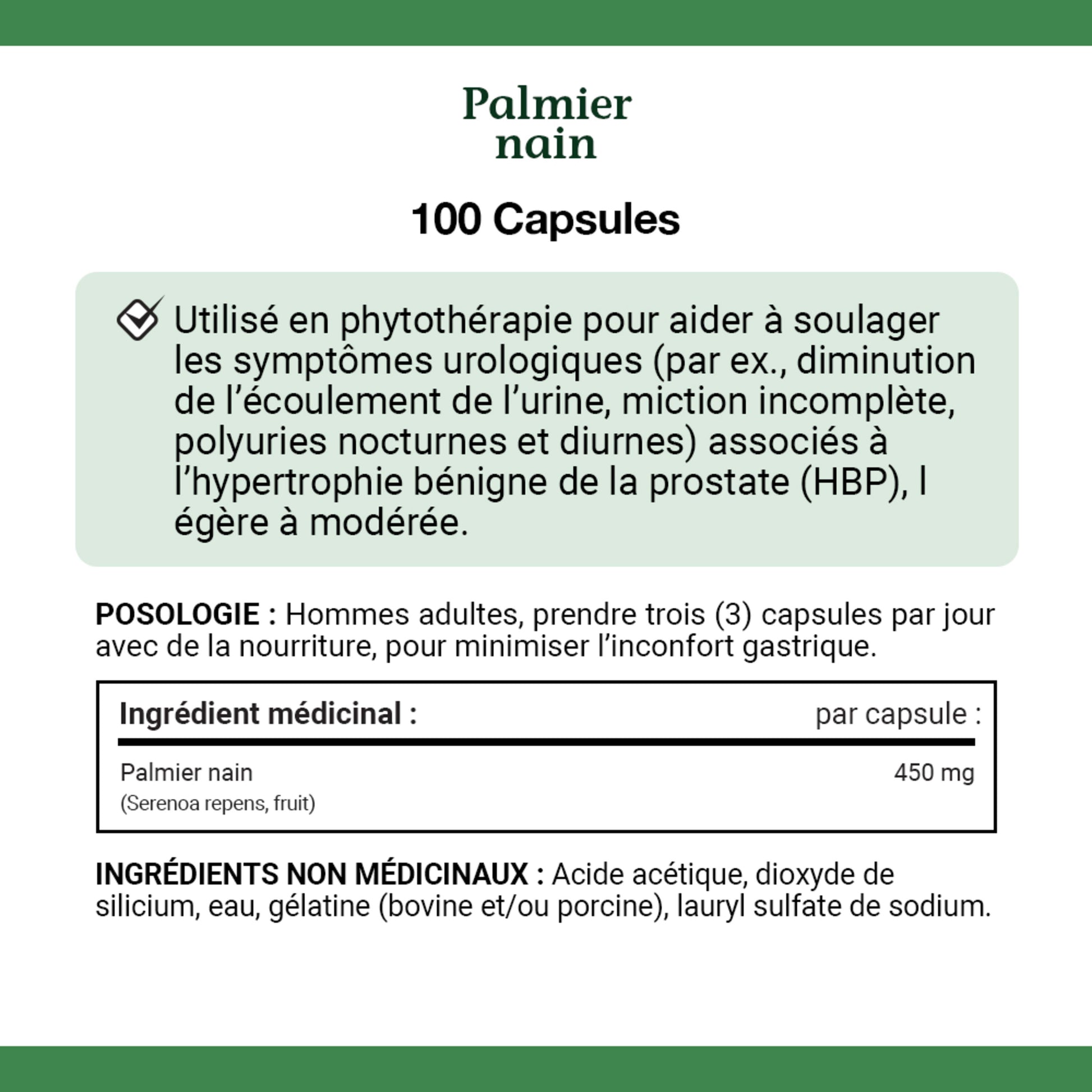 Saw Palmetto, 450 mg, Capsules