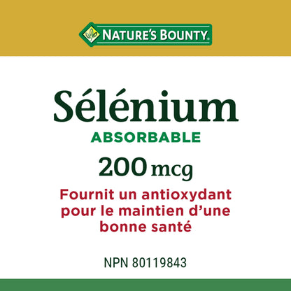 Selenium, Absorbable, 200 mcg, Antioxidant