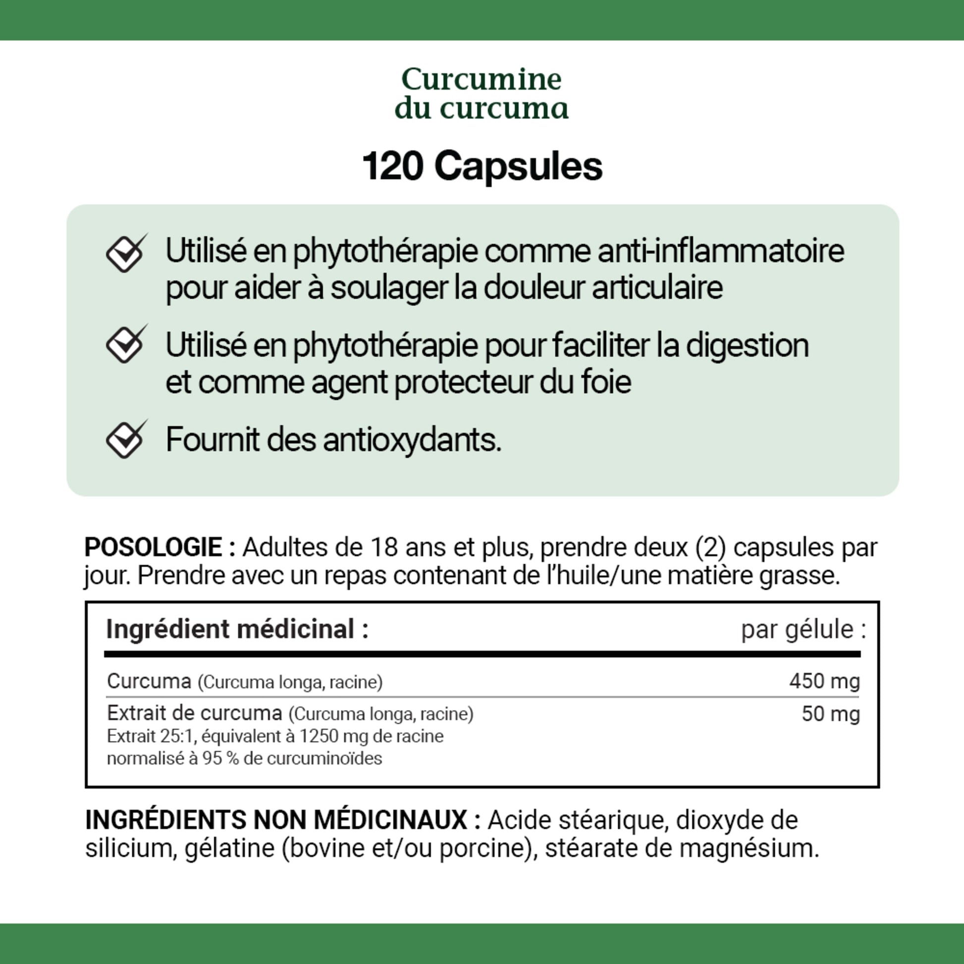 Turmeric Curcumin, 450 mg, Anti-inflammatory