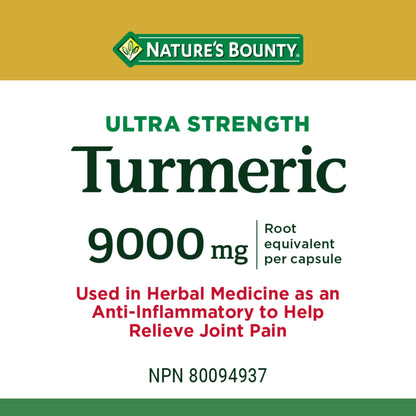 Turmeric, Ultra Strength, 9000 mg, Capsules