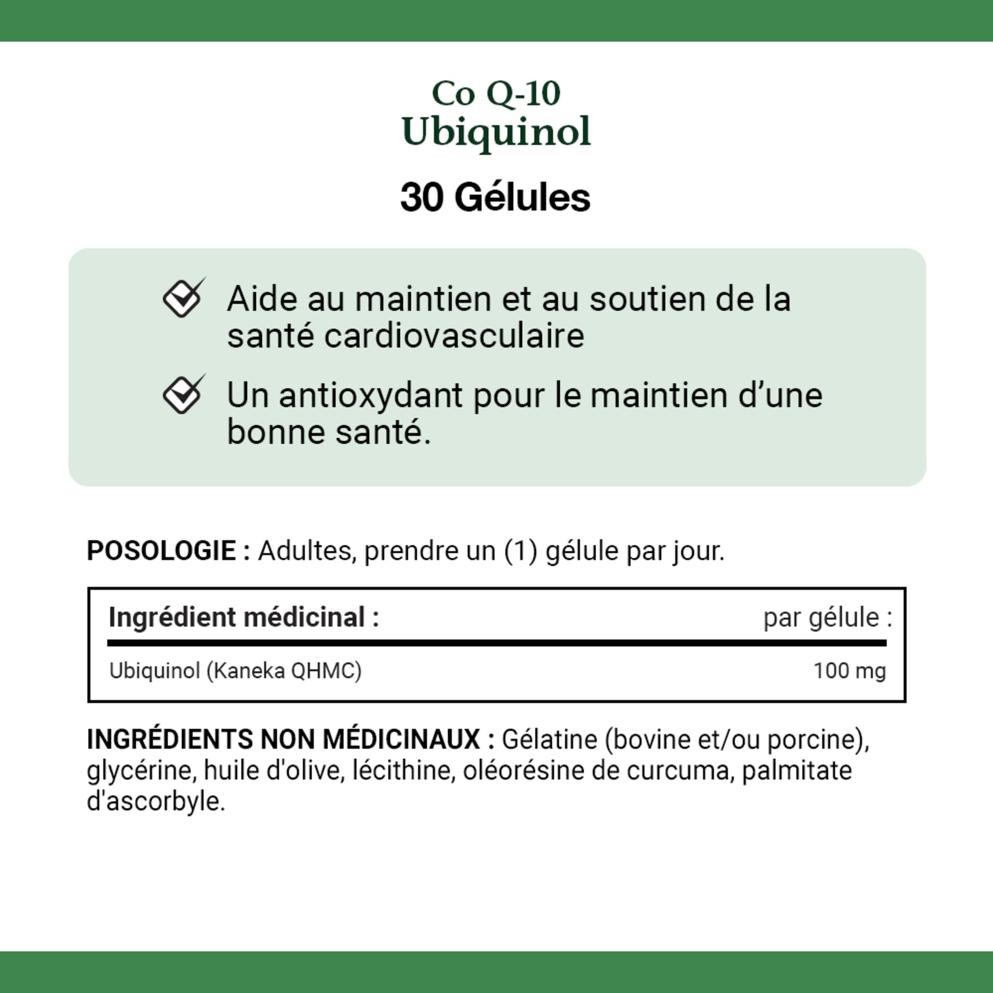 Ubiquinol, Co Q-10, 100 mg, Softgels