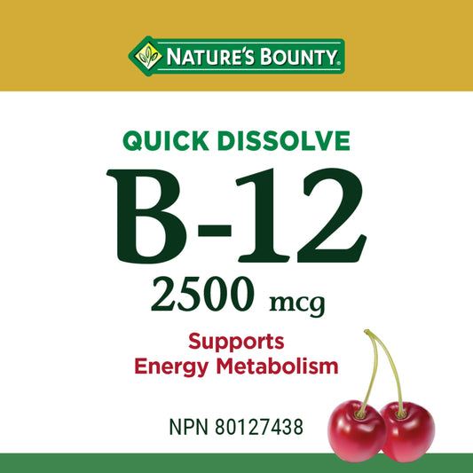 Vitamin B-12, 2500 mcg, 120 Tablets