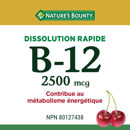 Vitamin B-12, 2500 mcg, 120 Tablets