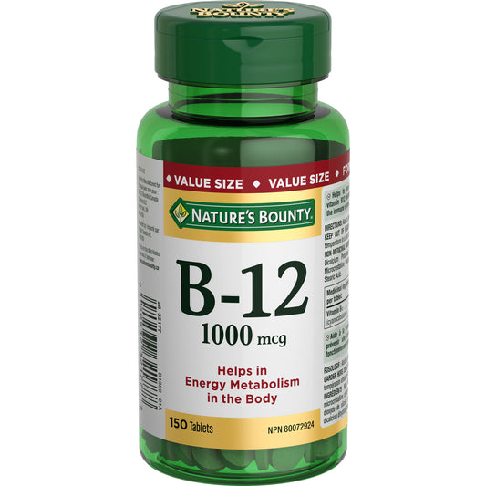 Vitamin B-12, Helps Energy Metabolism