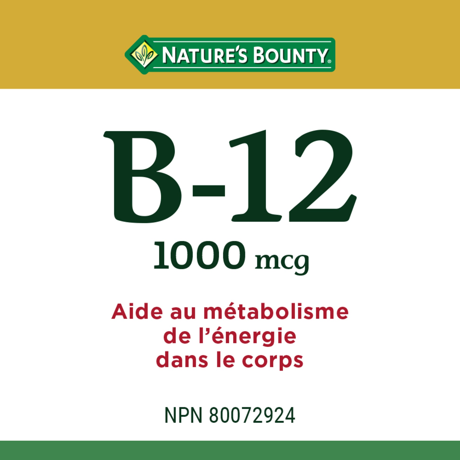 Vitamin B-12, Helps Energy Metabolism
