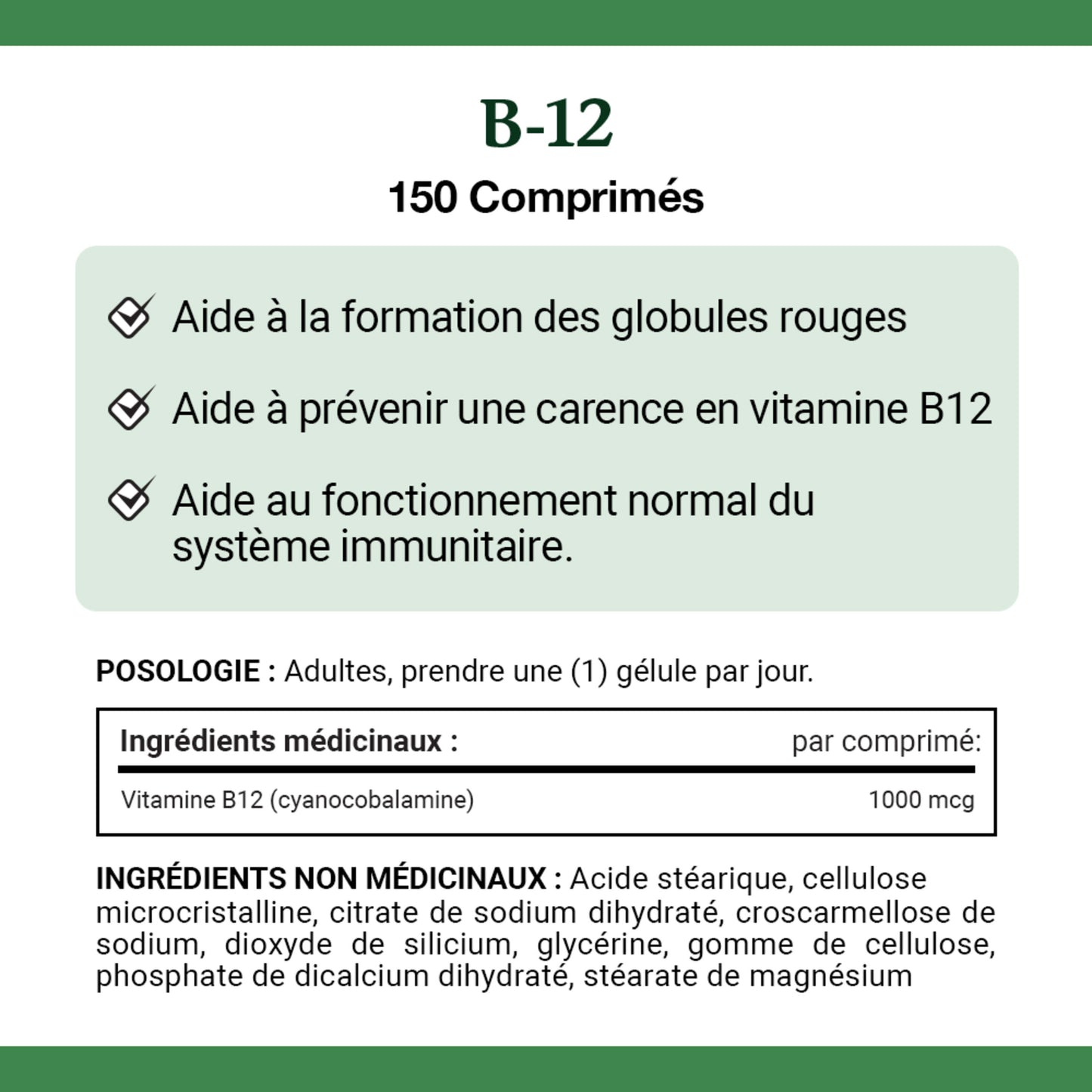 Vitamin B-12, Helps Energy Metabolism