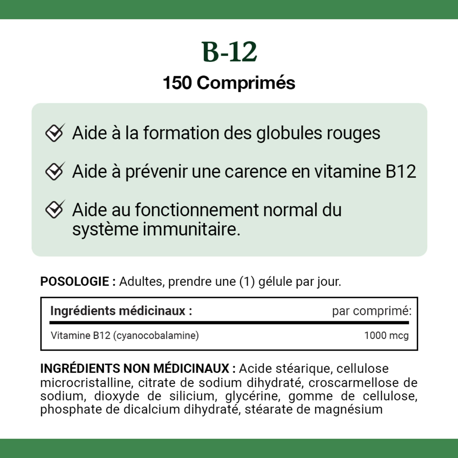 Vitamin B-12, Helps Energy Metabolism