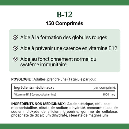 Vitamin B-12, Helps Energy Metabolism
