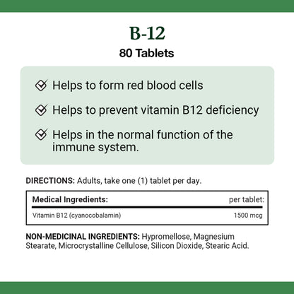 Vitamin B-12, Time Release, Tablets