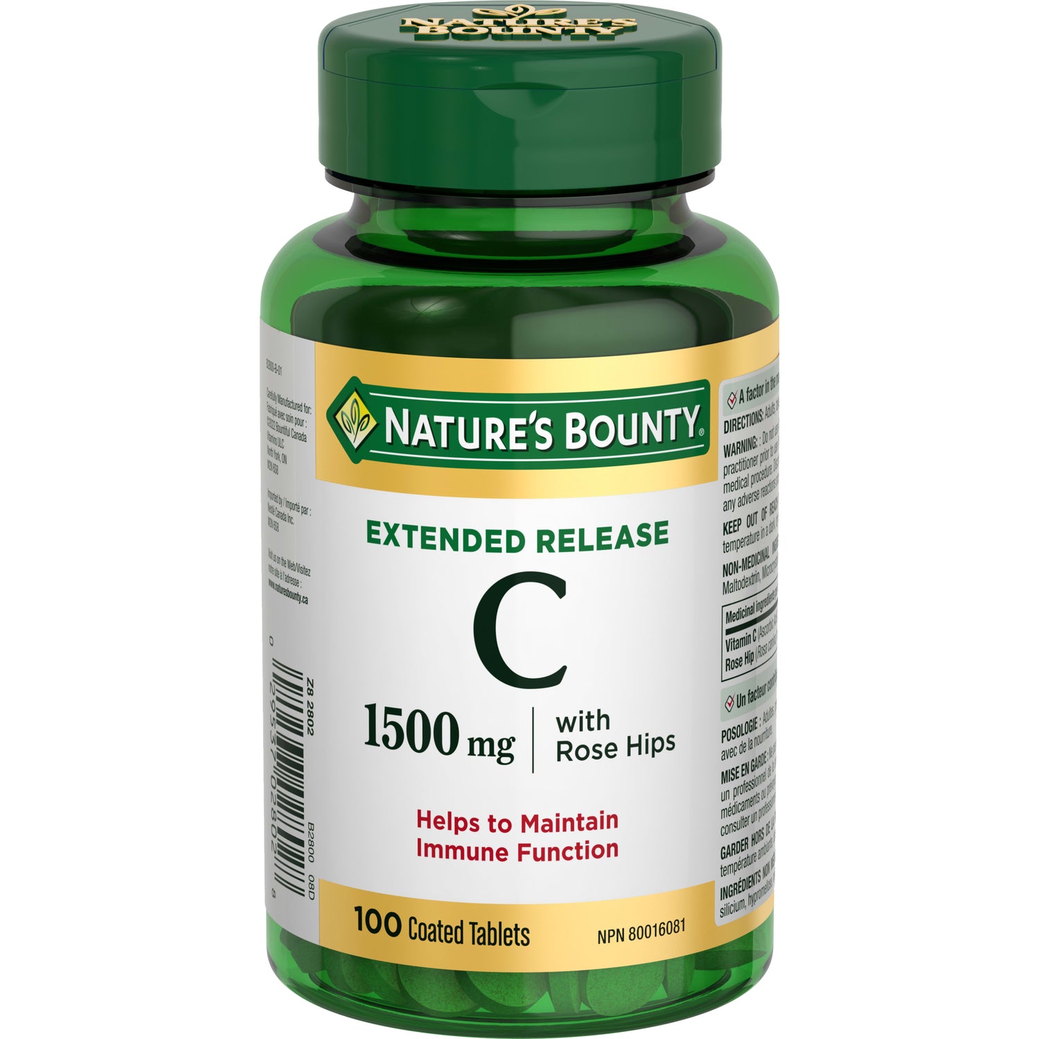 Vitamin C, 1500 mg, Extended Release, Tablets||EN