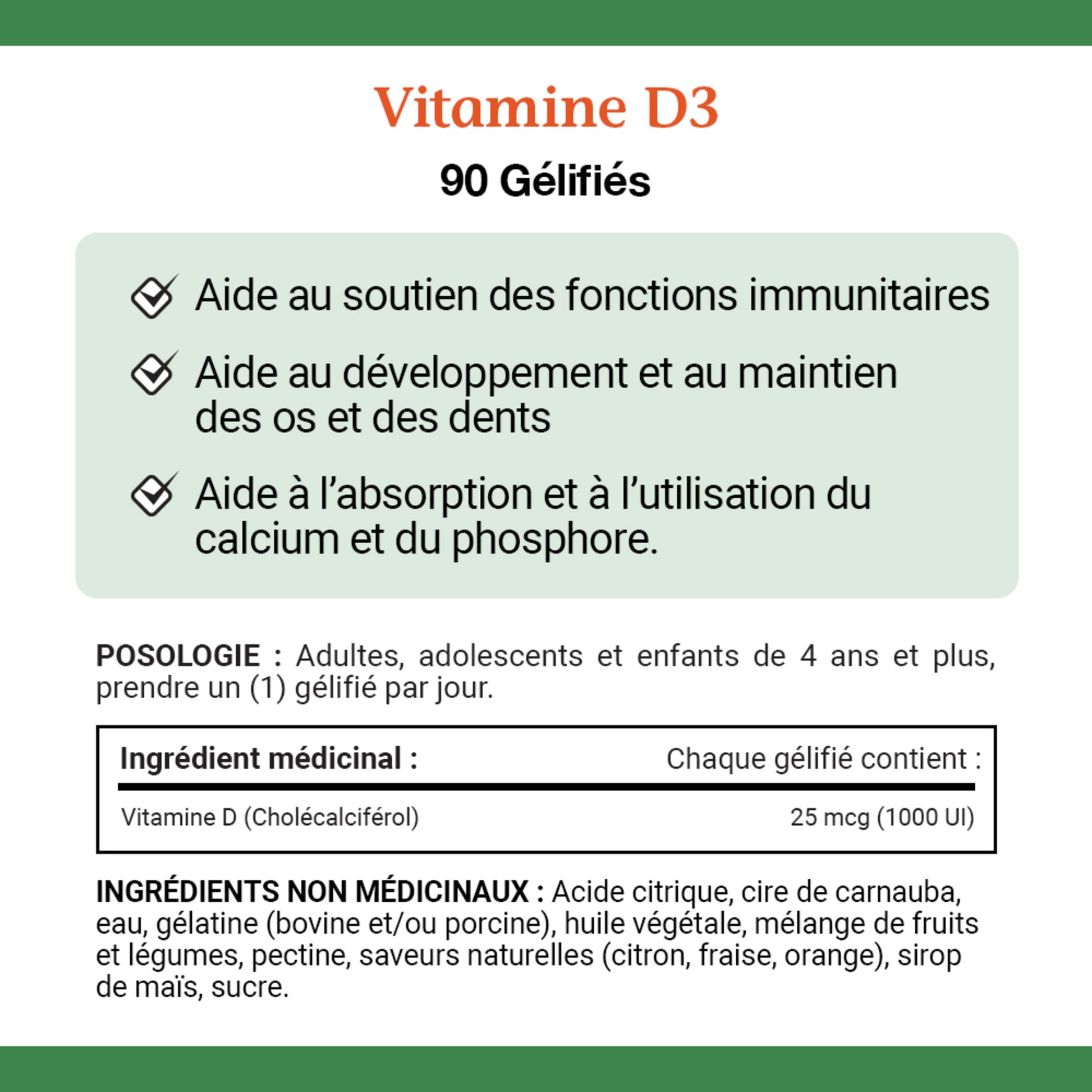 Vitamin D3 Gummies, Supports Immune Function