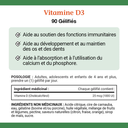 Vitamin D3 Gummies, Supports Immune Function