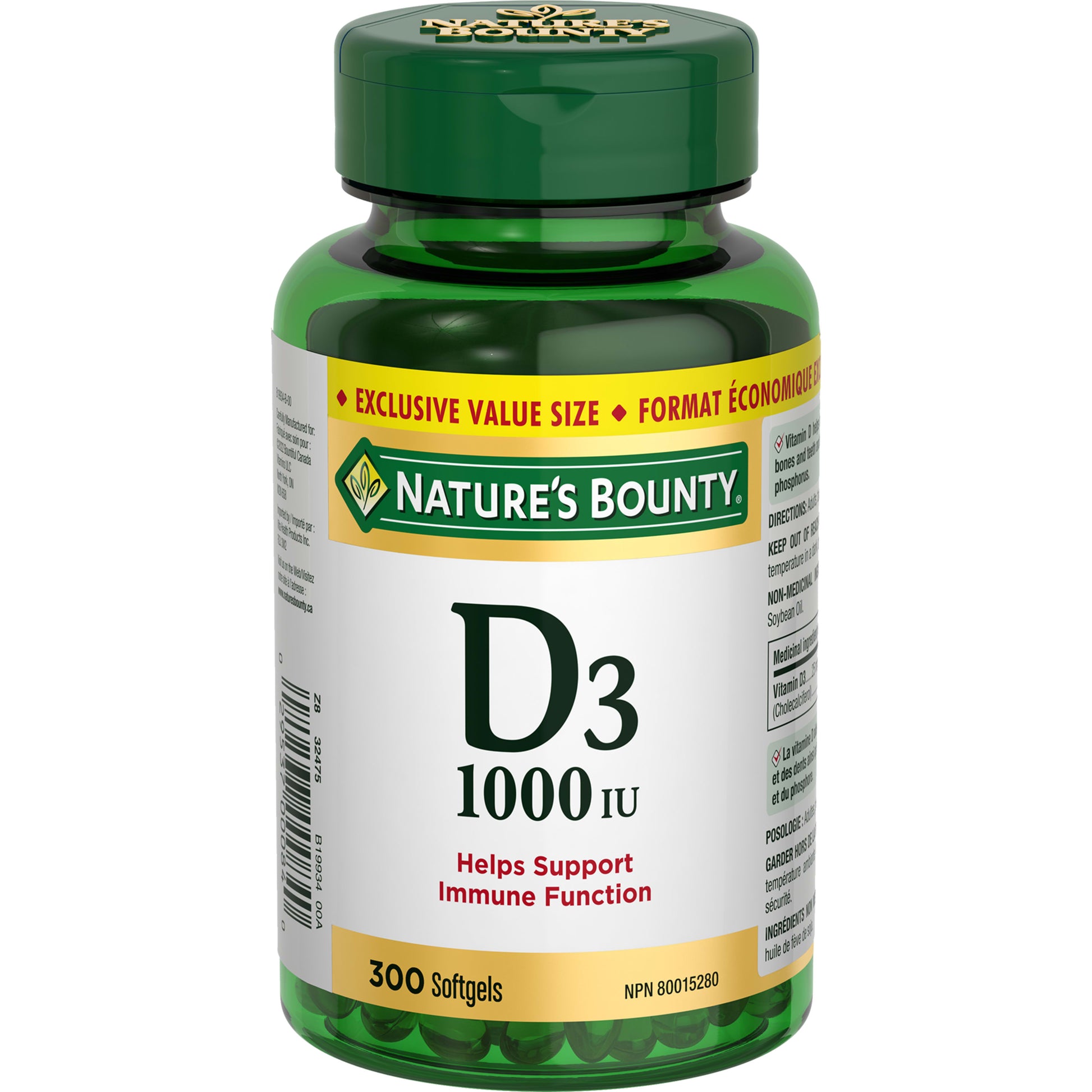 Vitamin D3, Supports Immune Function, Value Size
