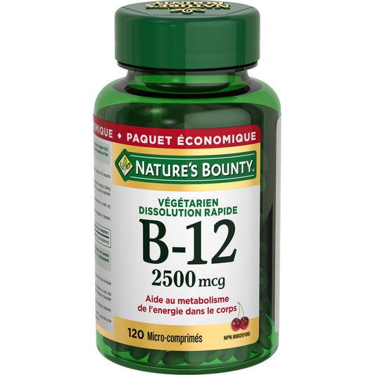 Vitamine B-12, 2 500 mcg, 120 comprimés||FR