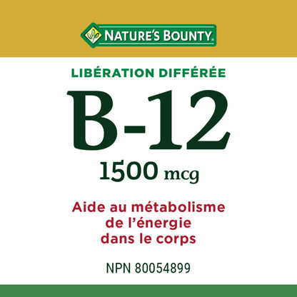 Vitamine B-12, libération prolongée, comprimés||FR