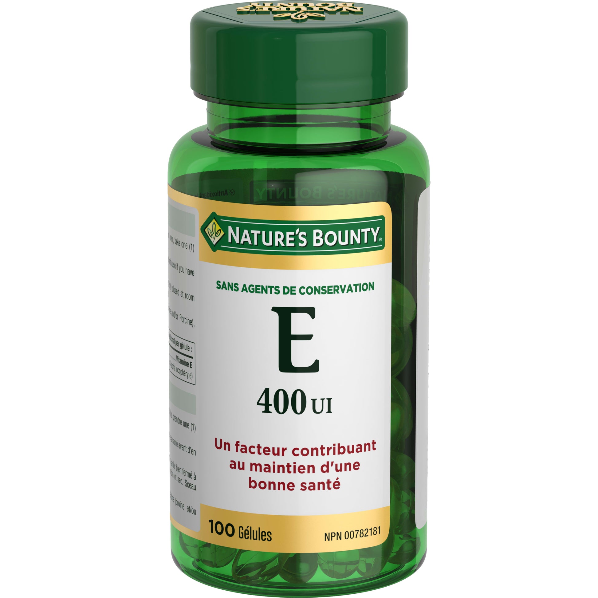Vitamine E, 400 UI, 100 gélules||FR