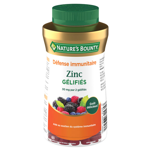 Zinc, 15 mg, 60 gélifiés||FR