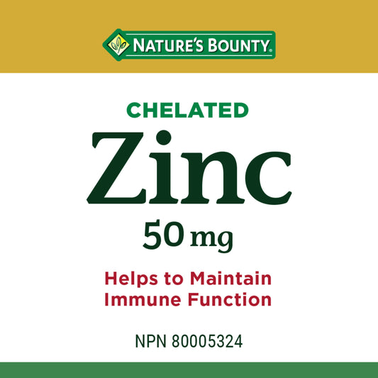Zinc, 50 mg, Value Size, 200 Caplets