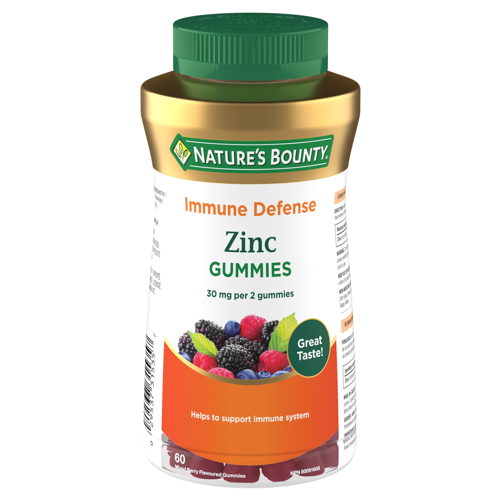 Zinc,15 mg, 60 Gummies||EN